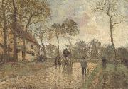 Camille Pissarro The Mailcoach at Louveciennes painting